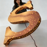 Lettres en relief LED personnalisées avec éclairage arrière, logo 3D, signalétique, transformateur, fabrication OEM directe, publicité pour immeubles de bureaux