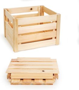 Caisses de présentation miniatures en bois inachevées et pliables coffret cadeau pour fruits vente en gros sur mesure bon marché - Product Image 1