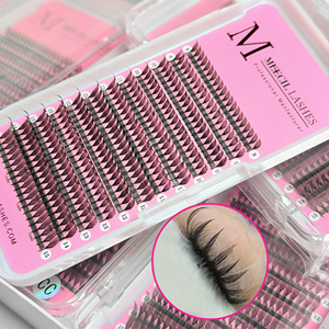 Nouvelles extensions de cils volume anime faites à la main, pré-fabriquées, effet pointe de comique, souple pour extensions de cils en fourrure - Product Image 4