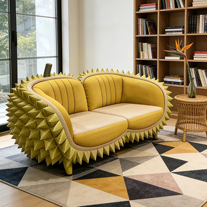 Divano Letto a Forma di Durian di Alta Qualità, Stile Esotico, Cuscino Morbido, Seduta Decorativa Ispirata al Tropico per Caffè e Studi a Tema - Product Image 6