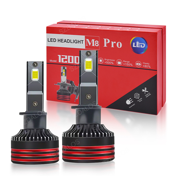 Super Bright M8 Pro Automotive LED Headlight 60W 10000LM 6000K High Power Canbus H4 H7 H11 9005 9006 Car LED Headlight Bulbs