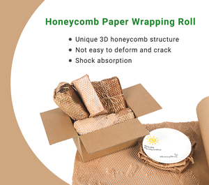 3D Honeycomb Kraft <b>Paper</b> Wrapping Roll PaperEZ Cushioning Wrapping <b>Paper</b> for Surface Protection - Product Image 5