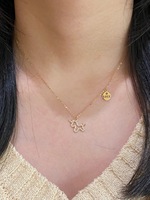Collier pendentif cheval au galop Lerca en diamant naturel, or jaune 18 carats, porte-bonheur, bijoux fins pour femme au quotidien