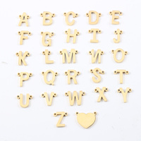 Pendentifs personnalisés en acier inoxydable de 10 mm, lettres initiales DIY pour la fabrication de colliers