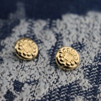 Boutons de couture de luxe personnalisables en alliage cuivre-zinc écologique à 1 trou, accessoires vestimentaires carrés plaqués de haute qualité