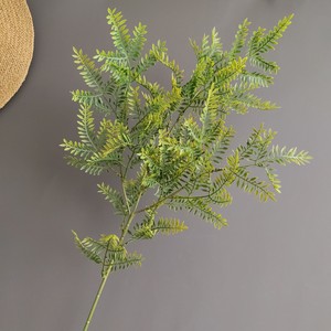 Lot de 3 brins de feuilles de mimosa artificielles à 22 feuilles, branche de saule argenté artificielle pour bouquets de mariage, décoration d'événements sur le thème de la forêt - Product Image 6
