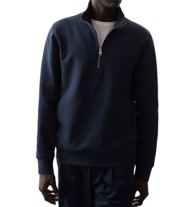 Sudadera Gris Vintage Americana Retro con Cuello Alto y Media Cremallera, Unisex, de Invierno, de Marca, de Alta Calidad, de Felpa Francesa Estampada 100% - Product Image 1