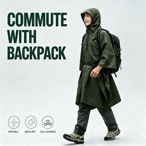 Impermeabile Multifunzionale Tre-in-Uno per Esterni, Riutilizzabile e Leggero, per Tenda/Escursionismo/Alpinismo/Campeggio, Compatto - Product Image 6
