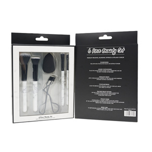 Tùy Chỉnh Trang Điểm Bàn Chải Thiết Lập Bao Bì Hộp Thiết Kế Trang Điểm Công Cụ Giấy Màu Đen Hộp Cho Vẻ Đẹp Bàn Chải Bao Bì - Product Image 1