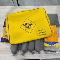 Kit de protection contre les déversements chimiques personnalisé avec logo imprimé, 25L 30L, gris jaune, protection environnementale, solution d'urgence pour la protection industrielle