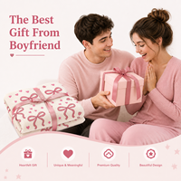 Couverture en flanelle sherpa personnalisée avec imprimé nœud, 50x60 pouces, double couche, polaire chaude, couverture de sublimation personnalisée, MOQ 1