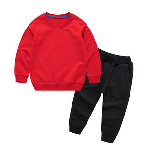 Ropa para Niños de 9 Meses a 12 Años, 100% Algodón, Color Sólido, Conjunto Deportivo para Niños Pequeños, Traje Deportivo, Conjuntos de Jogging, Ropa Deportiva Infantil RS01003 - Product Image 4
