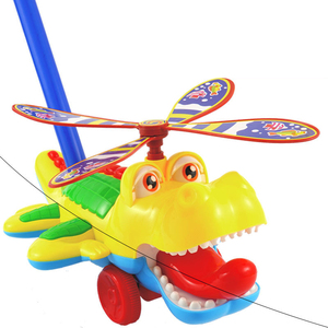 <span class=keywords><strong>Passeggino</strong></span> per Bambini a Forma di Coccodrillo con Manico, <span class=keywords><strong>Giocattolo</strong></span> per Bambini con Lingua Lampeggiante e Ruote - Product Image 6