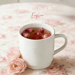 Qi Yue <b>Ceramic</b> Mug 10x7x8.8cm Heat Resistant Pure White Coffee Tea <b>Cup</b> For Daily Use - Product Image 1