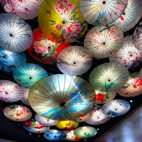 Lanternes de style chinois en gros - Lanternes LED d'extérieur, résistantes à la pluie, suspendables et pliables