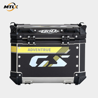 Boîte à bagages arrière pour moto en aluminium verrouillable, 45L, grand espace, résistante aux chocs, base à dégagement rapide pour les longs trajets