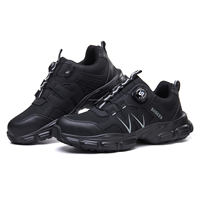 Sepatu Keselamatan Kerja Unisex untuk Hiking, Bernapas, Ringan, Anti Selip, Sol MD, Model Putar, Sneakers Kerja