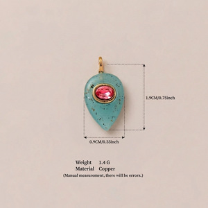 Nuevo Colgante DIY de Resina con Zirconia de Piedra Natalicia Colorida, Redondo y Cuadrado, Bañado en Oro PVD, Inoxidable y Resistente al Agua - Product Image 1