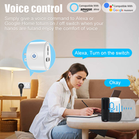 Enchufe Inteligente WiFi LangYeao 16A, Adaptador de Enchufe Universal para Reino Unido, UE, EE. UU. e India, Monitoreo de Energía, Compatible con Tuya, Alexa, Google Home y Temporizador