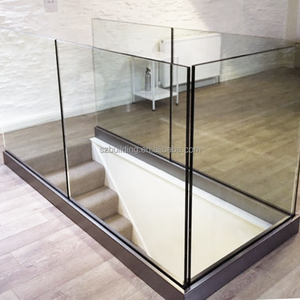 Pannello pannello in vetro temperato su misura per balcone esterno piano U canale 12mm Base di vetro per scarpe Lamel recinzione in vetro - Product Image 3