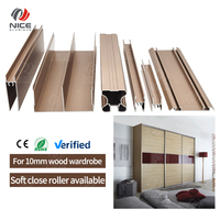 Profils de porte de placard en aluminium 6063 T5 série 6000 avec traitements de surface personnalisés pour décorations OEM et service de découpe