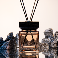 Diffuseur de parfum d'ambiance en verre carré de 100 ml avec bouchon à vis pour huiles essentielles