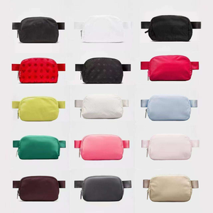 USA Warehouse 1L Solid Nylon Yoga Fanny Pack Waterproof Adjustable Crossbody Waist Bag Matching Yoga Leggings For Gym - Product Image 1