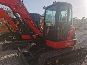 Mini-excavatrice Kubota KX155 d'occasion, 5 tonnes, sur chenilles, certifiée EMC Japon, avec godet, attache rapide, moteur, pompe, boîte de vitesses, PLC - Product Image 3