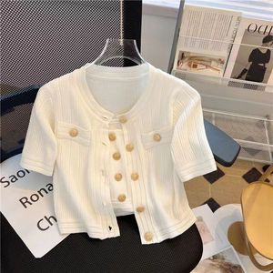 Pull en <span class=keywords><strong>mohair</strong></span> tricoté à manches longues Doublure en laine Cardigan Manteau Unisexe Été 2024 Nouveau Col halter en dentelle épicé 012 - Product Image 4