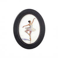 Cadre photo ovale classique Qumazhu de style européen rétro, cadre photo décoratif mural vintage noir, cadeau en polyéthylène vintage
