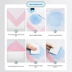 แผ่นรองฉี่สัตว์เลี้ยงแบบใช้แล้วทิ้ง สีชมพูลายดอกไม้ แบบกันน้ำ ซึมซับดีเยี่ยม สำหรับฝึกสุนัขและแมวขนาด<span class=keywords><strong>เล็ก</strong></span> ใช้ในบ้าน <span class=keywords><strong>แพ</strong></span>็ค - Product Image 4
