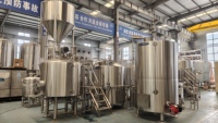 Système de brassage de bière à chauffage direct au gaz Cassman 1000L complet avec moteur