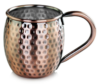 Tasse Moscow Mule, baril et martelé, S/S18/814oz/16oz, cuivre, noir, noir antique