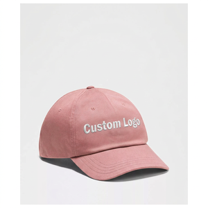 Casquette de baseball rose à 6 panneaux unisexe réglable en coton avec logo personnalisé brodé, chapeau décontracté pour adultes printemps-été - Product Image 1