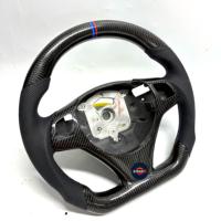 Volant sport en fibre de carbone forgée, adapté aux accessoires de voiture E82 E87 E90 E92 E93 M3