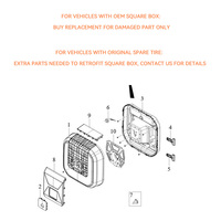 Accessoires extérieurs en gros : Cache-roue de secours en ABS non peint, étanche, en acier, pour Chery Jetour T2