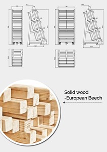 Highbright <b>Rustic</b> Wooden Wine Display Rack with Angled <b>Shelves</b> for Liquor Store & Retail Stores - Product Image 5