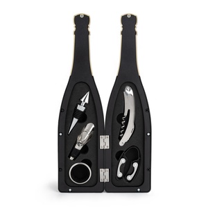 Ensemble ouvre-bouteille et <span class=keywords><strong>bouchon</strong></span> de bouteille de champagne personnalisé avec logo, en métal inoxydable, <span class=keywords><strong>tire</strong></span>-<span class=keywords><strong>bouchon</strong></span> moderne, accessoire de cuisine, ensemble cadeau - Product Image 3