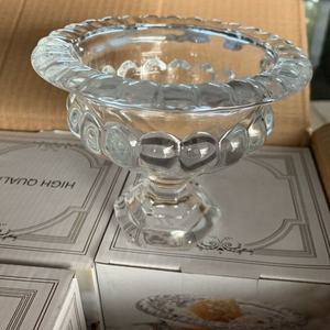 ガラスの花瓶、透明なクリスタルガラスのフルーツプレートキャンディートレイ、結婚式のイベントテーブルの装飾のセンターピース - Product Image 6