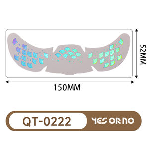 Autocollants de <span class=keywords><strong>tatouage</strong></span> temporaire en papier blanc sur mesure maquillage de tache de rousseur Flash Laser holographique étanche pour la conception de visage Sexy de corps - Product Image 3