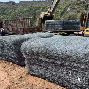Cestas de Gabión de Malla Expandida de <span class=keywords><strong>Alambre</strong></span> de Hierro <span class=keywords><strong>Galvanizado</strong></span> en Caliente, de Larga Duración, 1mx1mx2m, para Protección de Rocas Rellenas de Piedras - Product Image 6