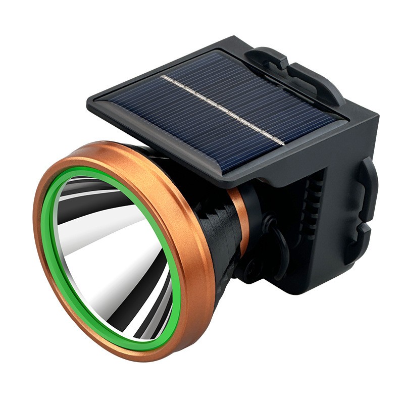 TD-835 headlight built-in 1200ma lithium battery solar cable