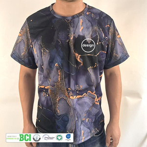 OME Wholesale Eco-Friendly Quick Dry Cotton Poly Blend O-Neck Oversized Breathable Men's T-<b>Shirts</b> - Product Image 1