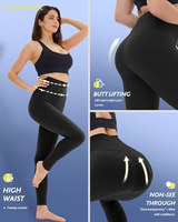 OEM ODM CAMPSNAIL Lot de 4 Leggings pour Femmes, Taille Haute, Effet Ventre Plat, Pantalons de Yoga pour Entraînement, Gym, Leggings Noirs Grande Taille, Danse