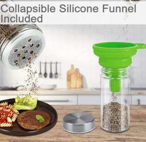 Pengatur rak bumbu-pengatur bumbu corong silikon dan pena tanda untuk Kabinet - Product Image 6