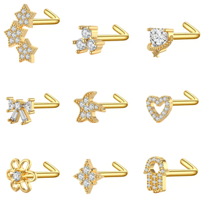 Piercing <span class=keywords><strong>nez</strong></span> accessoire en acier inoxydable 316L micro set anti-allergie bijoux indiens <span class=keywords><strong>anneau</strong></span> <span class=keywords><strong>de</strong></span> <span class=keywords><strong>nez</strong></span> - Product Image 3