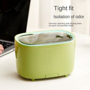 Cestino da Scrivania in Plastica con Supporto <span class=keywords><strong>per</strong></span> Telefono e Coperchio a Pressione, Capacità Inferiore a 4L <span class=keywords><strong>per</strong></span> Uso in Soggiorno - Product Image 4