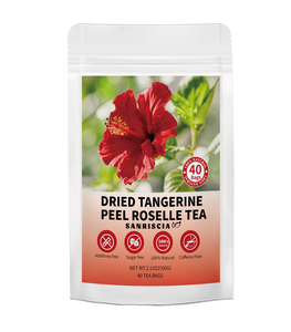 Chá de Casca de Tangerina Seca e Rosela - Chá Orgânico para Emagrecimento Sem Aditivos e Sem Açúcar, 20 Saquinhos para Saúde Digestiva e Desintoxicação, Atacado - Product Image 2