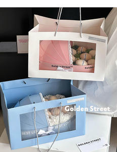 क्रेडल फूल बॉक्स अंडे पोस्टपार्टम हाथ उपहार बॉक्स फूलों की टोकरी फूल बुकेट पैकेजिंग बॉक्स - Product Image 6