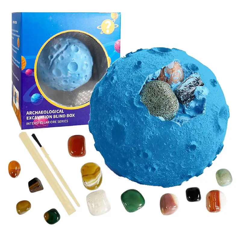 Kids Mineral Rock Dig It Kit Planet Gem scavare giocattoli di scavo Kit di scavo di pietre preziose per bambini